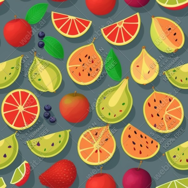 Fruit illustration flat texture, trending on artstation, base color, albedo, detailed, 4k
