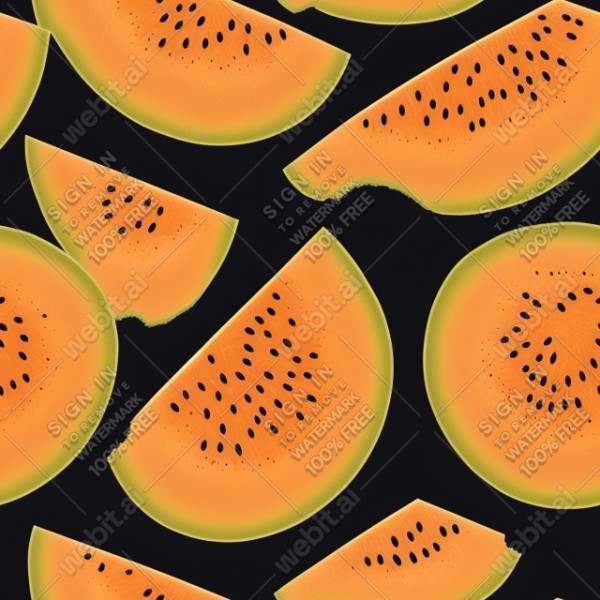 Cantaloupe illustration texture, trending on artstation, base color, albedo, detailed, 4k