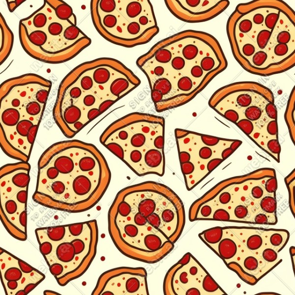 Pizza illustration design texture, trending on artstation, base color, albedo, detailed, 4k
