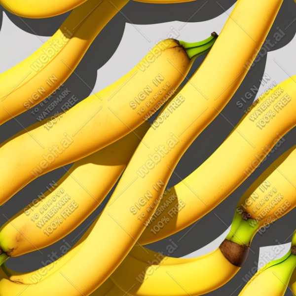 Banana fruit illustration graphic design wall texture, trending on artstation, base color, albedo, detailed, 4k