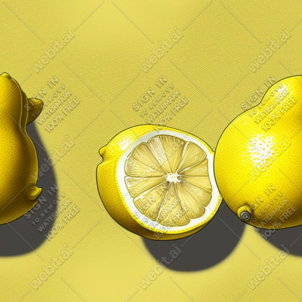 Lemon illustration wall texture, trending on artstation, base color, albedo, detailed, 4k