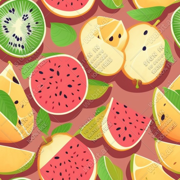 Fruit illustration flat texture, trending on artstation, base color, albedo, detailed, 4k