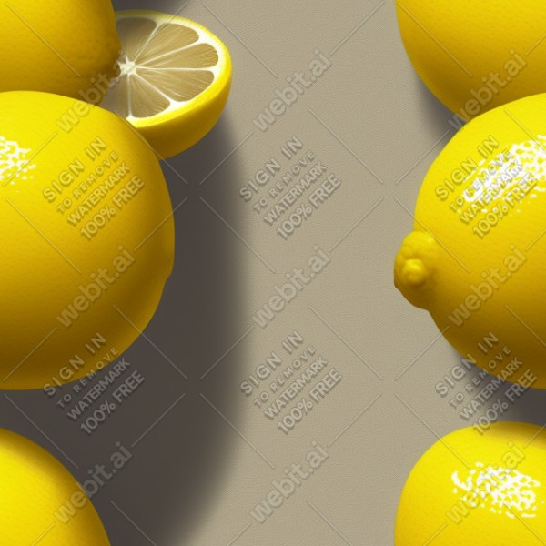 Lemon illustration wall texture, trending on artstation, base color, albedo, detailed, 4k