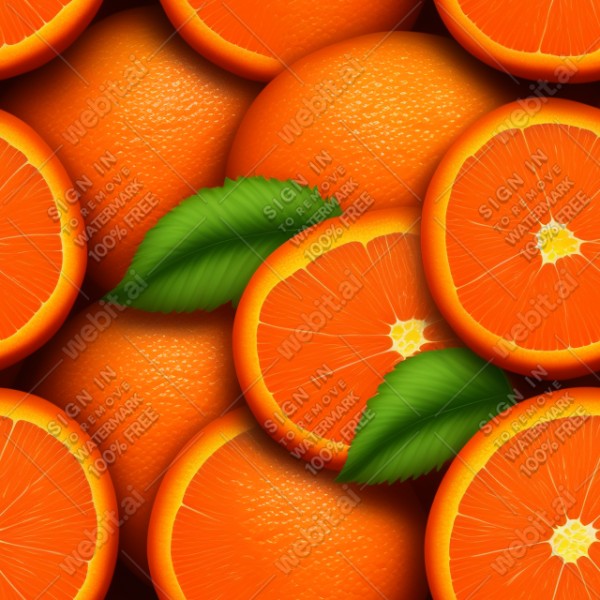 Orange fruit illustration texture, trending on artstation, base color, albedo, detailed, 4k