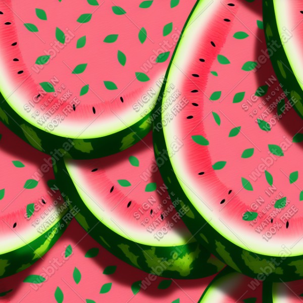 Watermelon illustration wall texture, trending on artstation, base color, albedo, detailed, 4k
