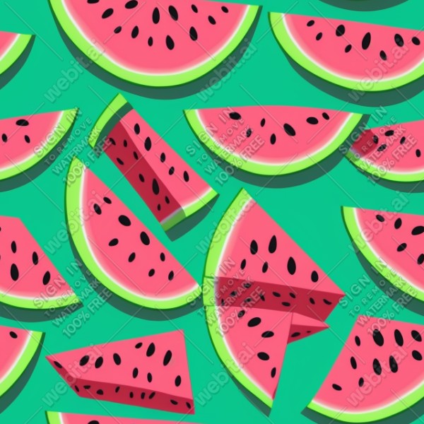 Watermelon illustration wall texture, trending on artstation, base color, albedo, detailed, 4k