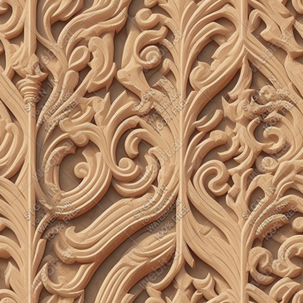 Ornate temple wall flat texture, trending on artstation, base color, albedo, detailed, 4k