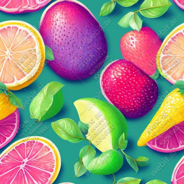 Pastel fruits flat illustration, trending on artstation, base color, albedo, detailed, 4k