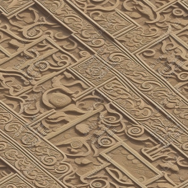 Ornate temple floor flat texture, trending on artstation, base color, albedo, detailed, 4k