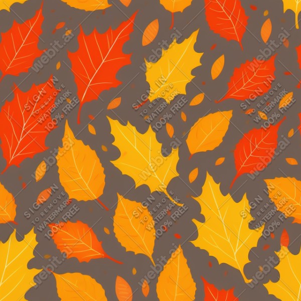 Autumn leaves illustration flat texture, trending on artstation, base color, albedo, detailed, 4k