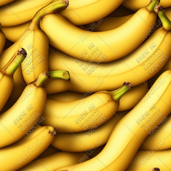 Banana fruit illustration graphic design wall texture, trending on artstation, base color, albedo, detailed, 4k