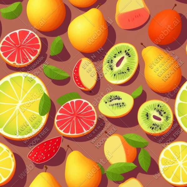 Fruit illustration flat texture, trending on artstation, base color, albedo, detailed, 4k