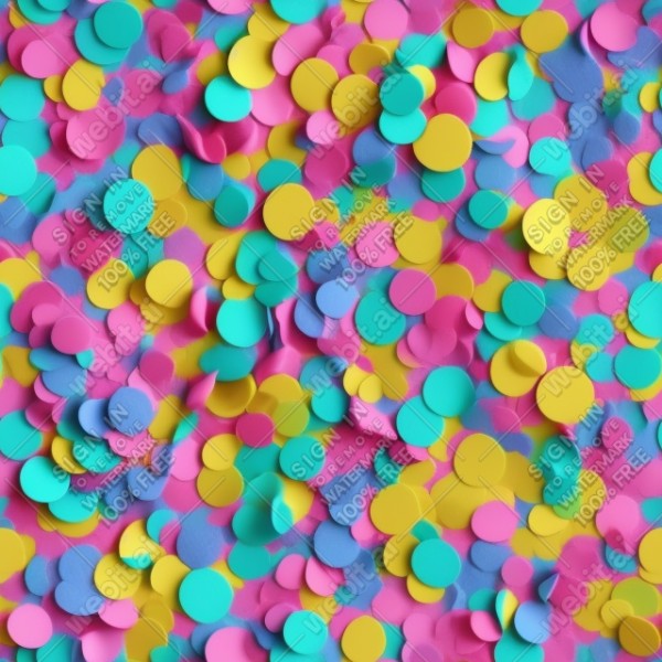 Confetti illustration flat texture, trending on artstation, base color, albedo, detailed, 4k