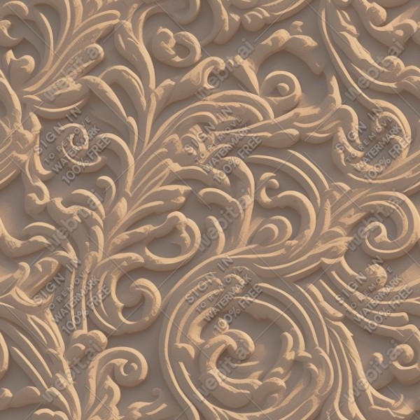 Ornate temple wall flat texture, trending on artstation, base color, albedo, detailed, 4k