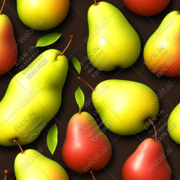 Pear illustration wall texture, trending on artstation, base color, albedo, detailed, 4k