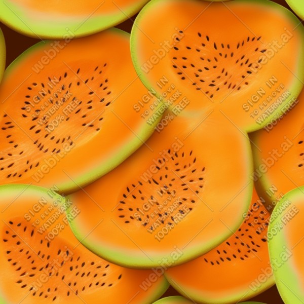 Cantaloupe illustration texture, trending on artstation, base color, albedo, detailed, 4k