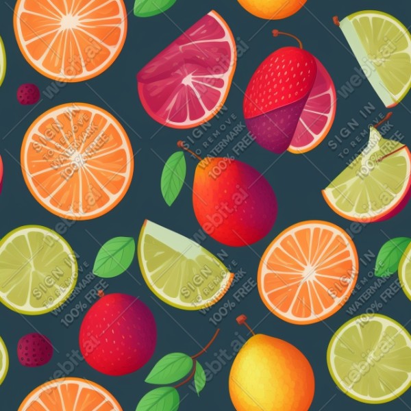Fruits illustration flat texture, trending on artstation, base color, albedo, detailed, 4k