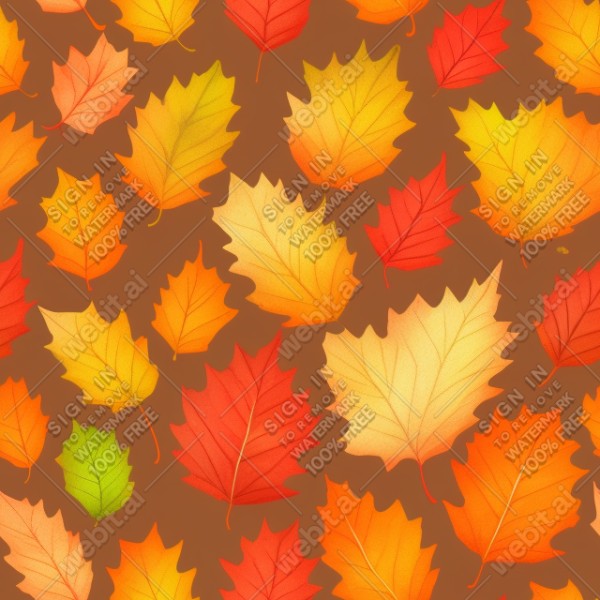 Autumn leaves illustration flat texture, trending on artstation, base color, albedo, detailed, 4k