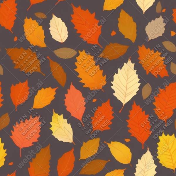 Autumn leaves illustration flat texture, trending on artstation, base color, albedo, detailed, 4k