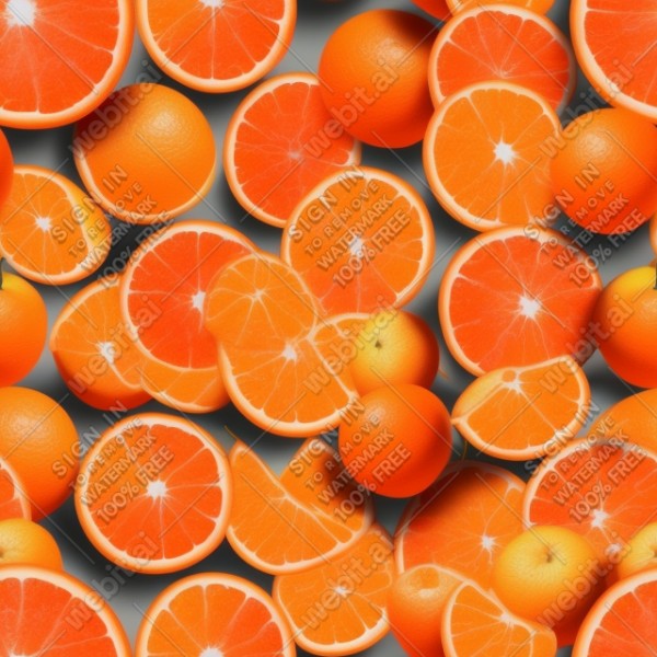 Orange fruit illustration graphic design wall texture, trending on artstation, base color, albedo, detailed, 4k