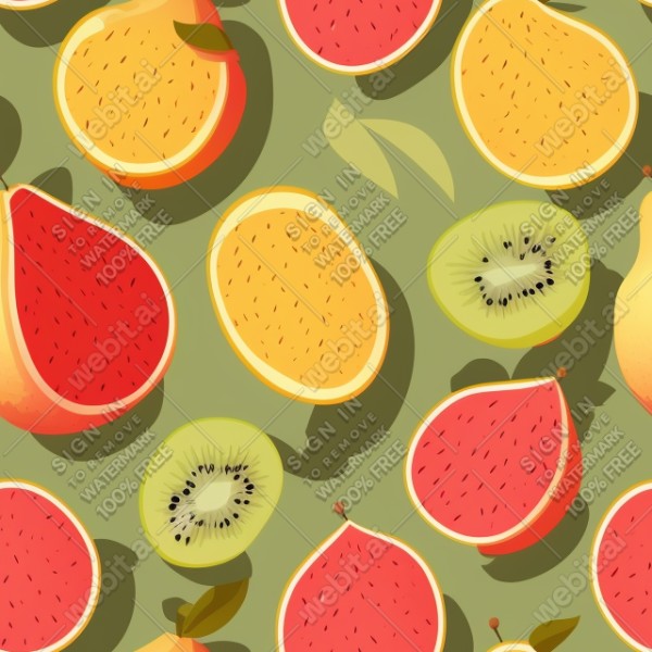 Fruit illustration flat texture, trending on artstation, base color, albedo, detailed, 4k