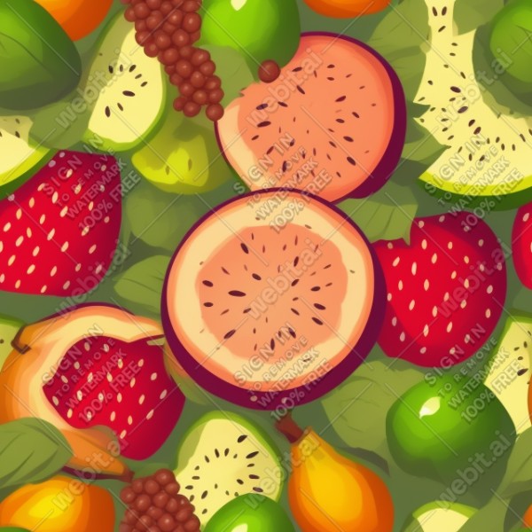 Fruit illustration flat texture, trending on artstation, base color, albedo, detailed, 4k