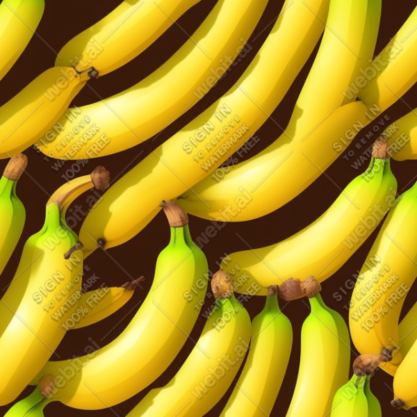 Banana fruit illustration graphic design wall texture, trending on artstation, base color, albedo, detailed, 4k