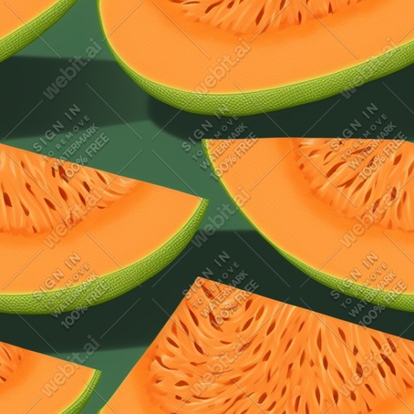Cantaloupe illustration texture, trending on artstation, base color, albedo, detailed, 4k
