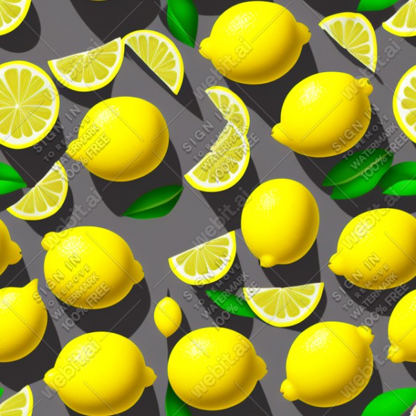 Lemon illustration wall texture, trending on artstation, base color, albedo, detailed, 4k