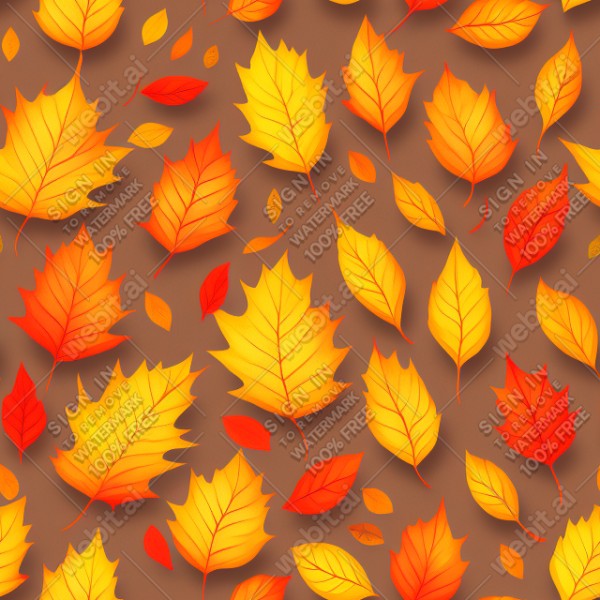 Autumn leaves illustration flat texture, trending on artstation, base color, albedo, detailed, 4k