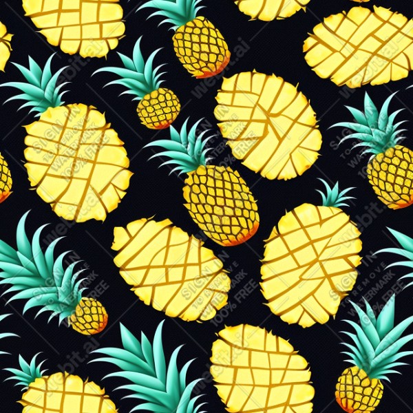 Pineapple illustration texture, trending on artstation, base color, albedo, detailed, 4k