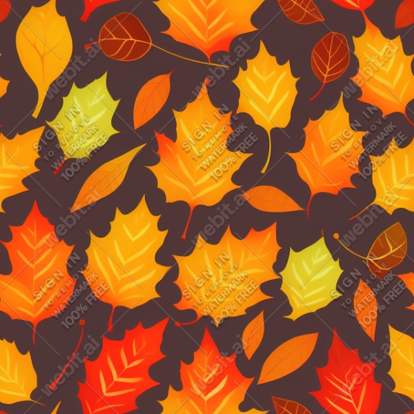 Autumn leaves illustration flat texture, trending on artstation, base color, albedo, detailed, 4k