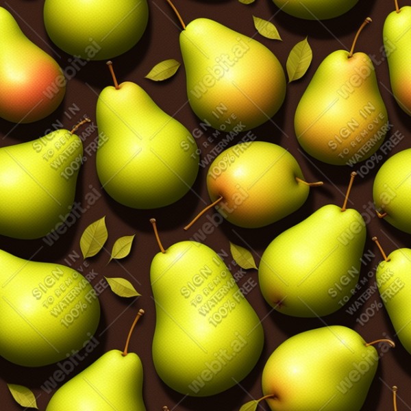 Pear illustration wall texture, trending on artstation, base color, albedo, detailed, 4k