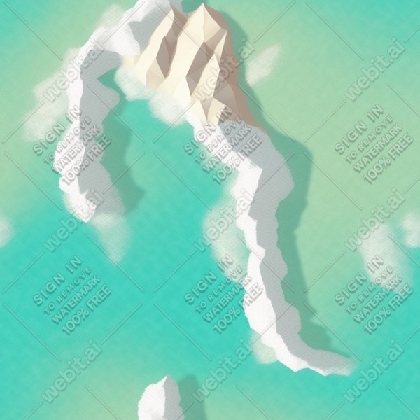 Aesthetic sea low poly texture, trending on artstation, base color, albedo, detailed, 4k