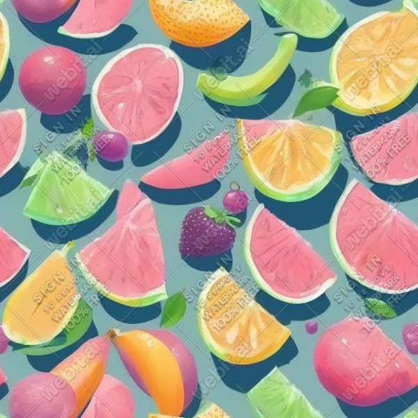 Pastel fruits flat illustration, trending on artstation, base color, albedo, detailed, 4k