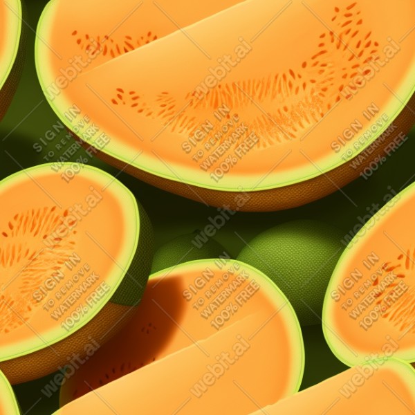 Cantaloupe illustration texture, trending on artstation, base color, albedo, detailed, 4k