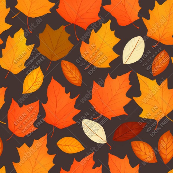 Autumn leaves illustration flat texture, trending on artstation, base color, albedo, detailed, 4k