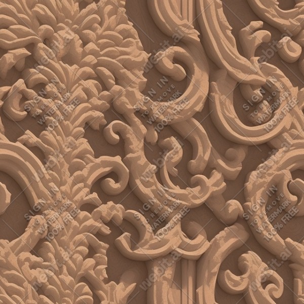Ornate temple wall flat texture, trending on artstation, base color, albedo, detailed, 4k
