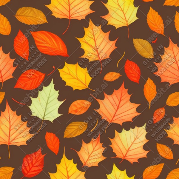 Autumn leaves illustration flat texture, trending on artstation, base color, albedo, detailed, 4k