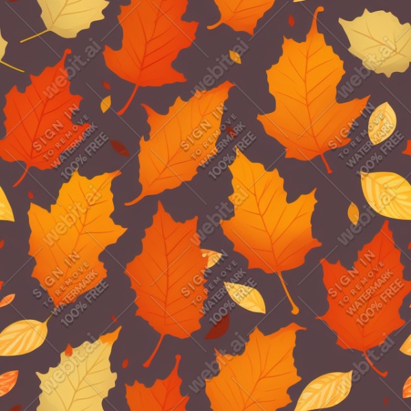 Autumn leaves illustration flat texture, trending on artstation, base color, albedo, detailed, 4k