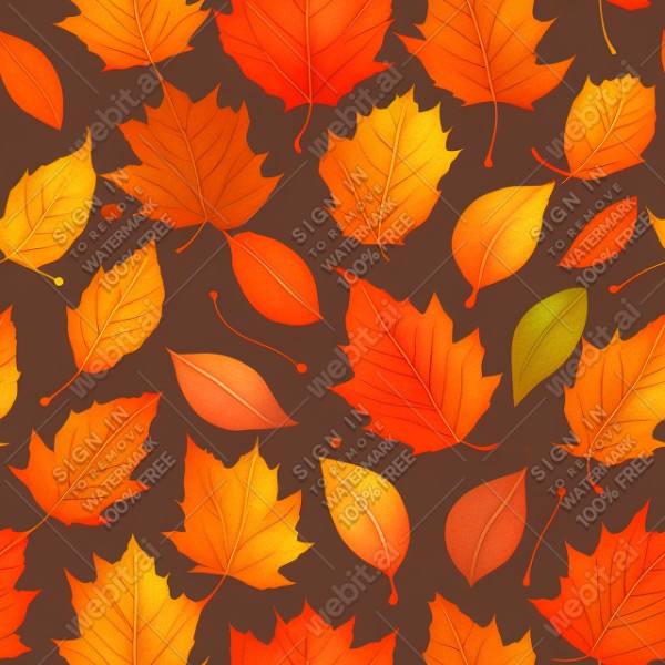 Autumn leaves illustration flat texture, trending on artstation, base color, albedo, detailed, 4k