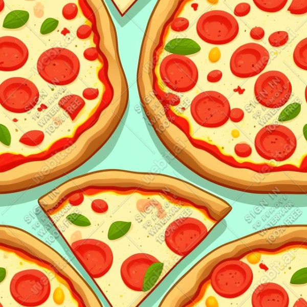 Pizza illustration design texture, trending on artstation, base color, albedo, detailed, 4k