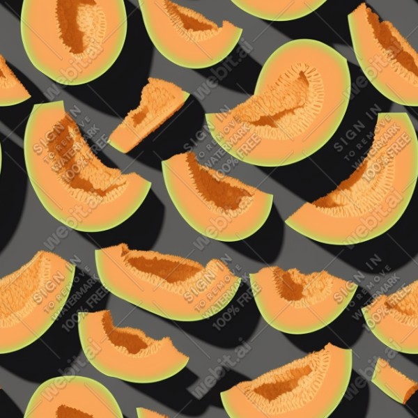 Cantaloupe illustration wall texture, trending on artstation, base color, albedo, detailed, 4k