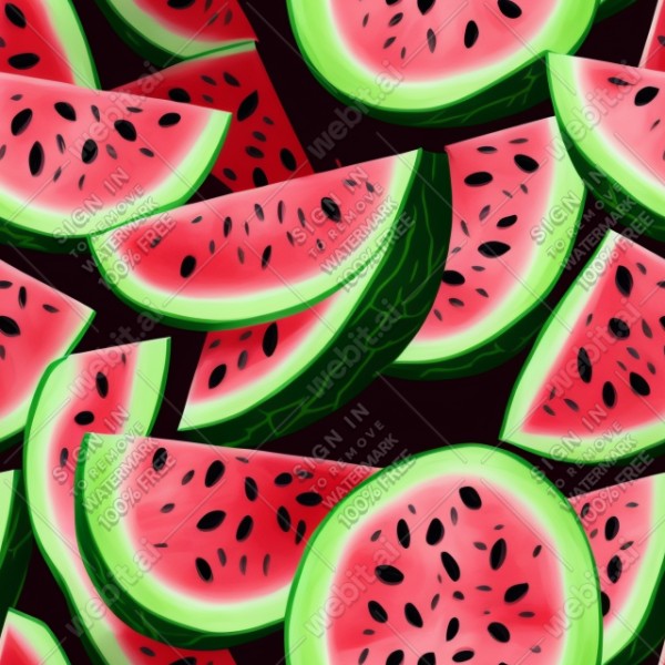 Watermelon illustration wall texture, trending on artstation, base color, albedo, detailed, 4k