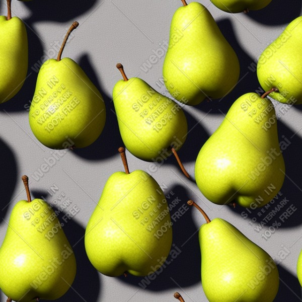 Pear illustration wall texture, trending on artstation, base color, albedo, detailed, 4k