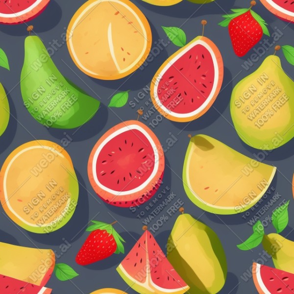 Fruit illustration flat texture, trending on artstation, base color, albedo, detailed, 4k