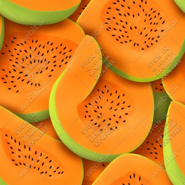 Cantaloupe illustration texture, trending on artstation, base color, albedo, detailed, 4k