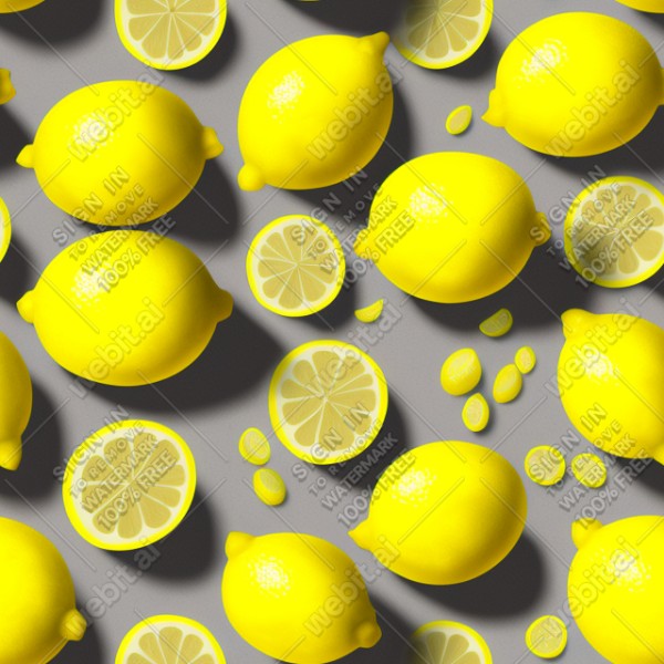 Lemon illustration wall texture, trending on artstation, base color, albedo, detailed, 4k