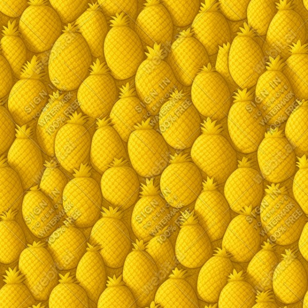 Pineapple illustration wall texture, trending on artstation, base color, albedo, detailed, 4k