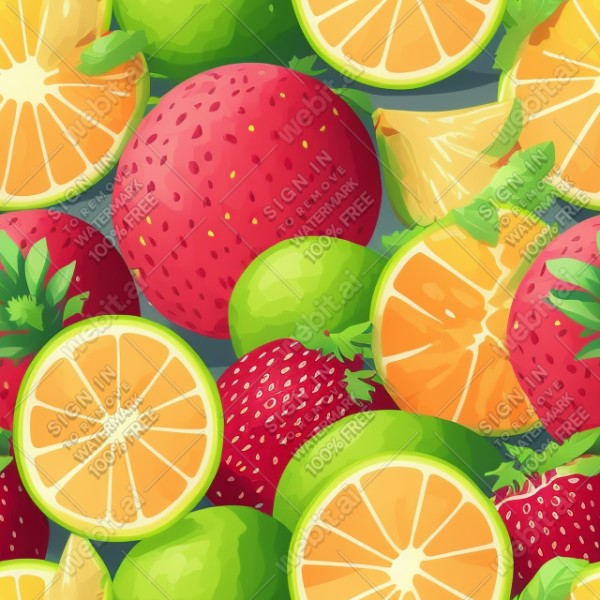 Fruits illustration flat texture, trending on artstation, base color, albedo, detailed, 4k